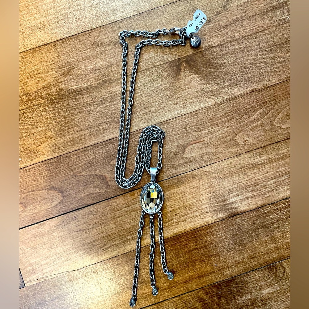 NWT rare Avant Garde silver pendant necklace